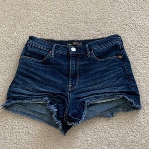 Dark Wash Abercrombie and Fitch Shorts